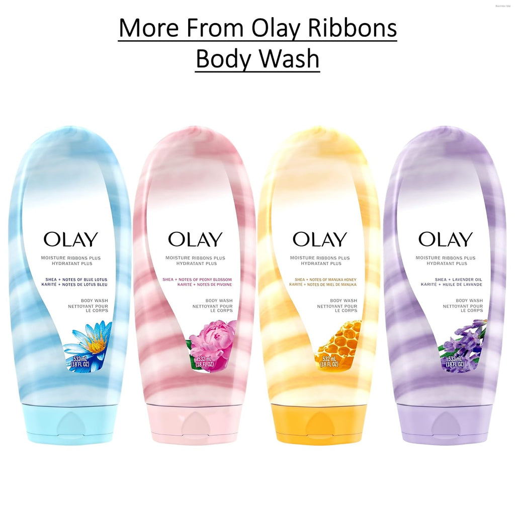 Luxurious Olay Body Wash for Women - Deep Conditioning with Shea Butter & Manuka Honey - 18 Fl Oz for Smooth, Soft Skin