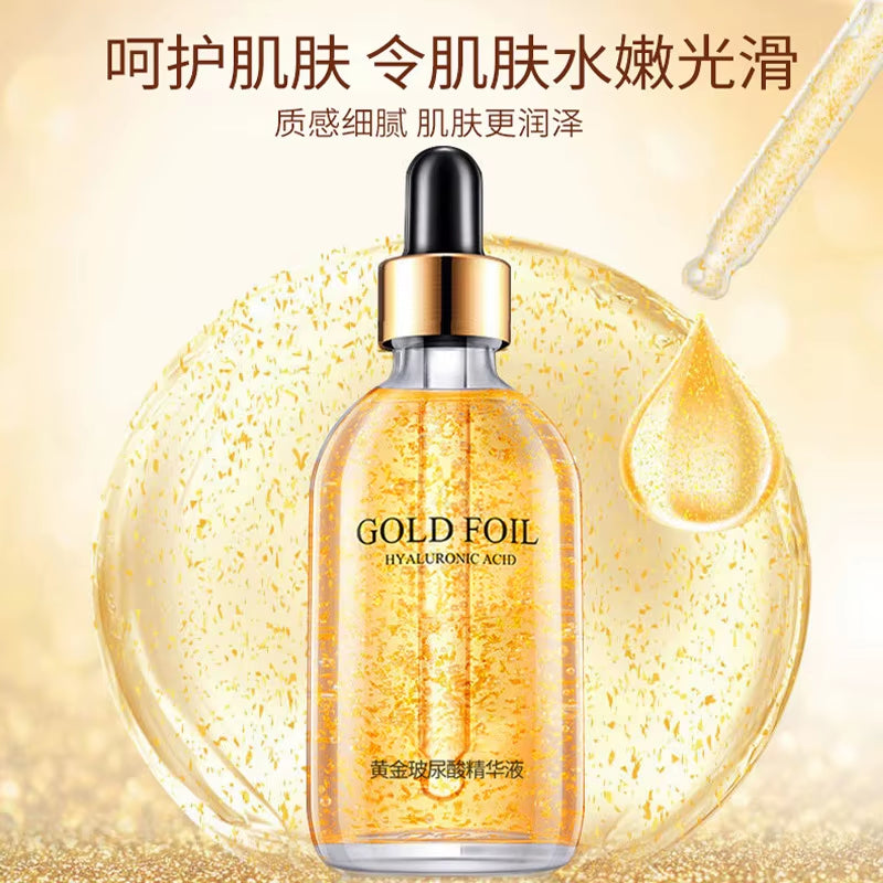 Revitalize Your Skin with Our 100ml 24K Gold Hyaluronic Acid & Niacinamide Face Serum - Anti-Aging, Lifting, and Whitening Essence for Radiant Skin!