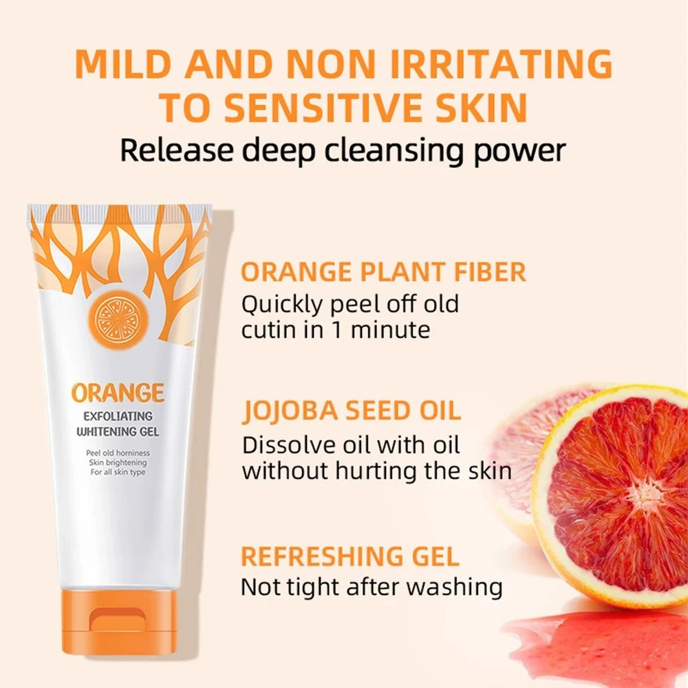 Revitalize Your Skin with Our Orange Exfoliating Gel - Gentle Peeling & Brightening Moisturizer for a Radiant Glow