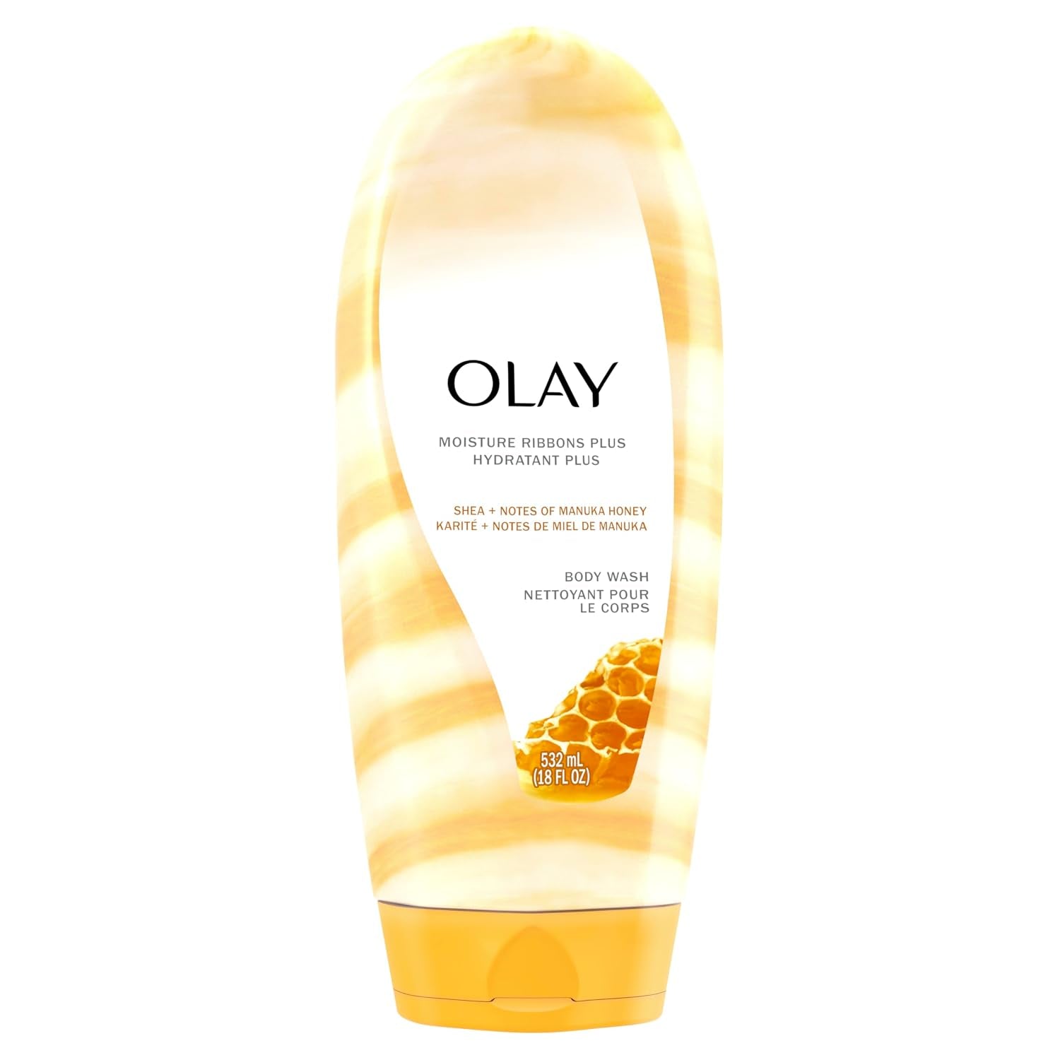 Luxurious Olay Body Wash for Women - Deep Conditioning with Shea Butter & Manuka Honey - 18 Fl Oz for Smooth, Soft Skin