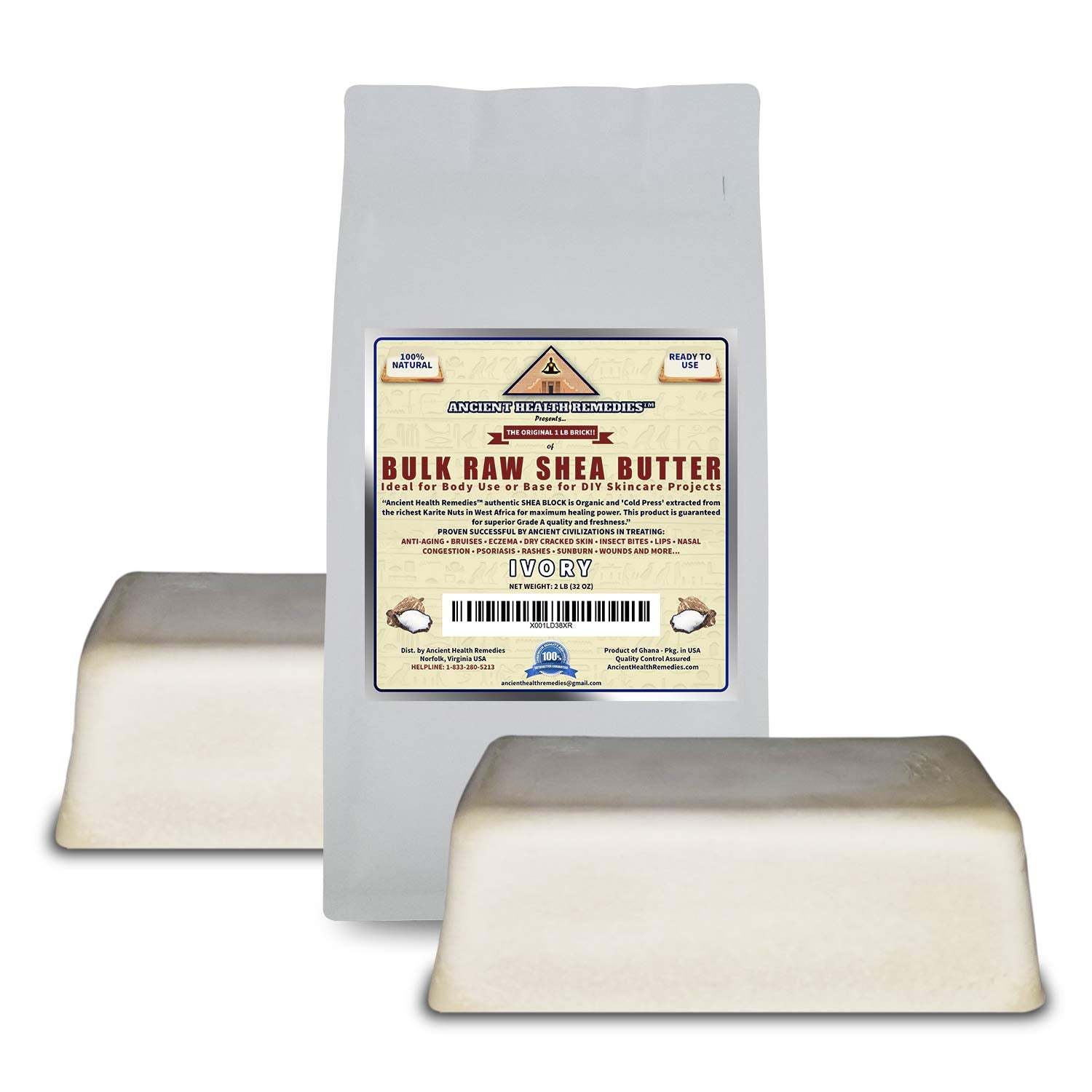 Experience the Power of Organic Unrefined Raw African Ivory White Shea Butter Blocks – Grade A for Anti-Aging and Dry Skin, Perfect for DIY Beauty Creations!