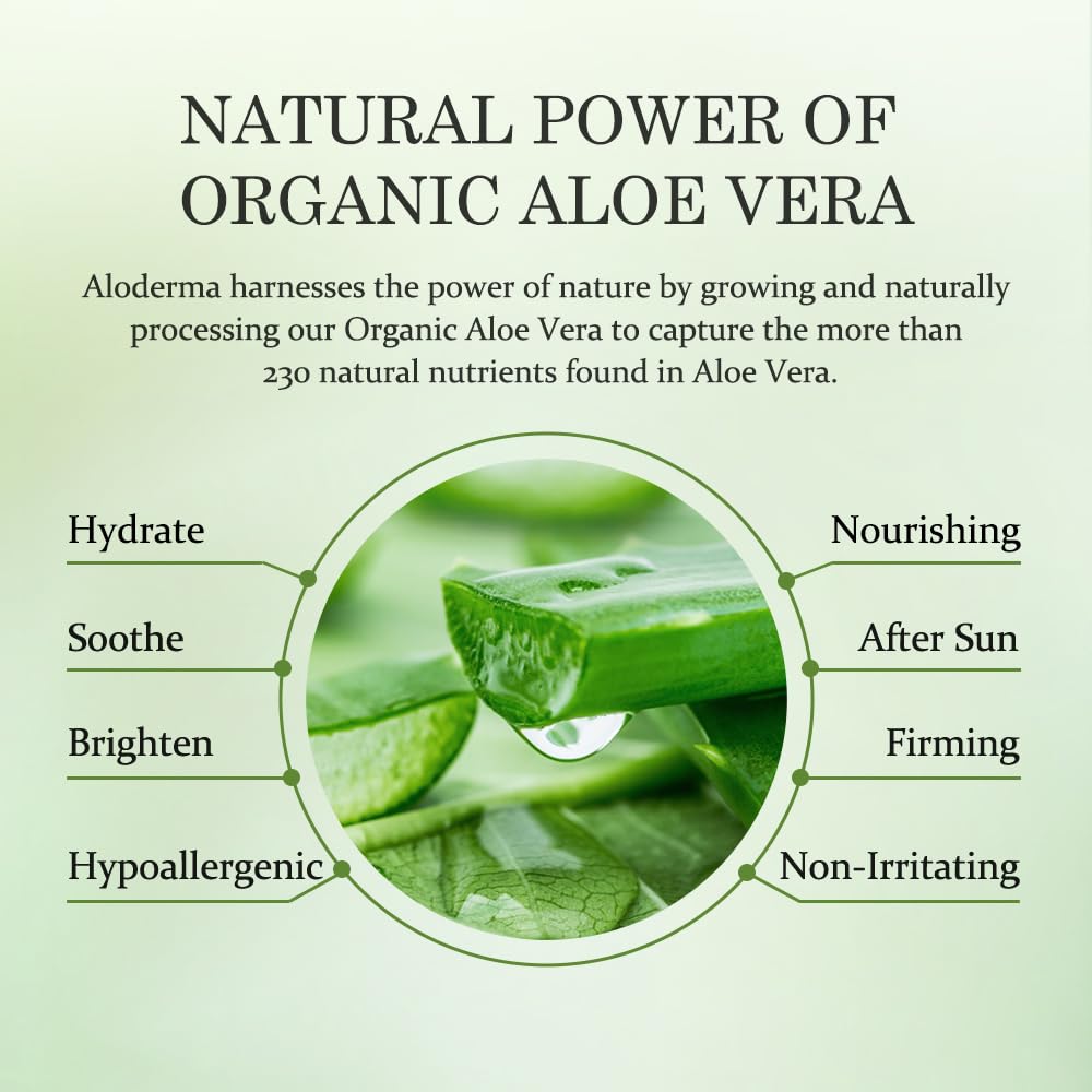Revitalize Your Skin with 96% Pure Organic Aloe Vera Gel - Soothing Hydration for Face, Scalp, & Hair - 7.05 Oz