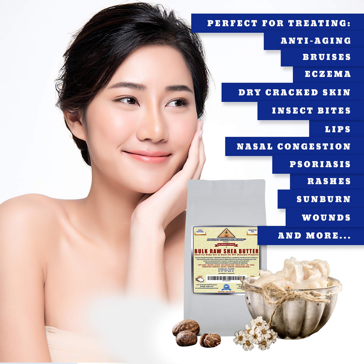 Experience the Power of Organic Unrefined Raw African Ivory White Shea Butter Blocks – Grade A for Anti-Aging and Dry Skin, Perfect for DIY Beauty Creations!