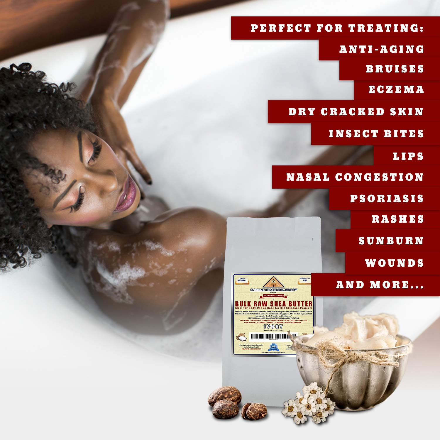 Experience the Power of Organic Unrefined Raw African Ivory White Shea Butter Blocks – Grade A for Anti-Aging and Dry Skin, Perfect for DIY Beauty Creations!