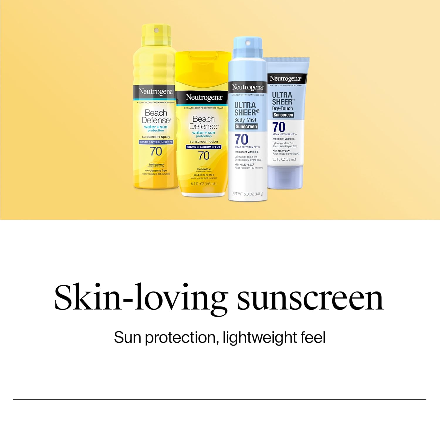 Ultimate Protection with Neutrogena Beach Defense Sunscreen Lotion SPF 70 - Lightweight, Water-Resistant & Perfect for All Your Outdoor Adventures!