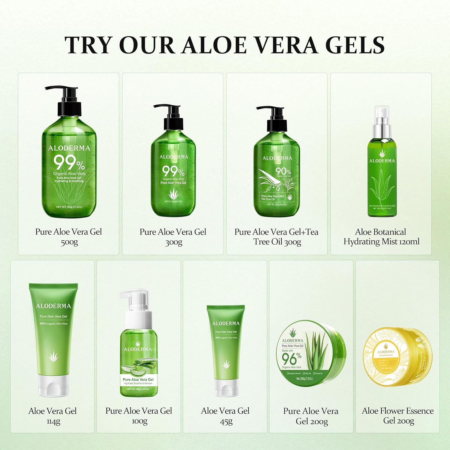 Revitalize Your Skin with 96% Pure Organic Aloe Vera Gel - Soothing Hydration for Face, Scalp, & Hair - 7.05 Oz