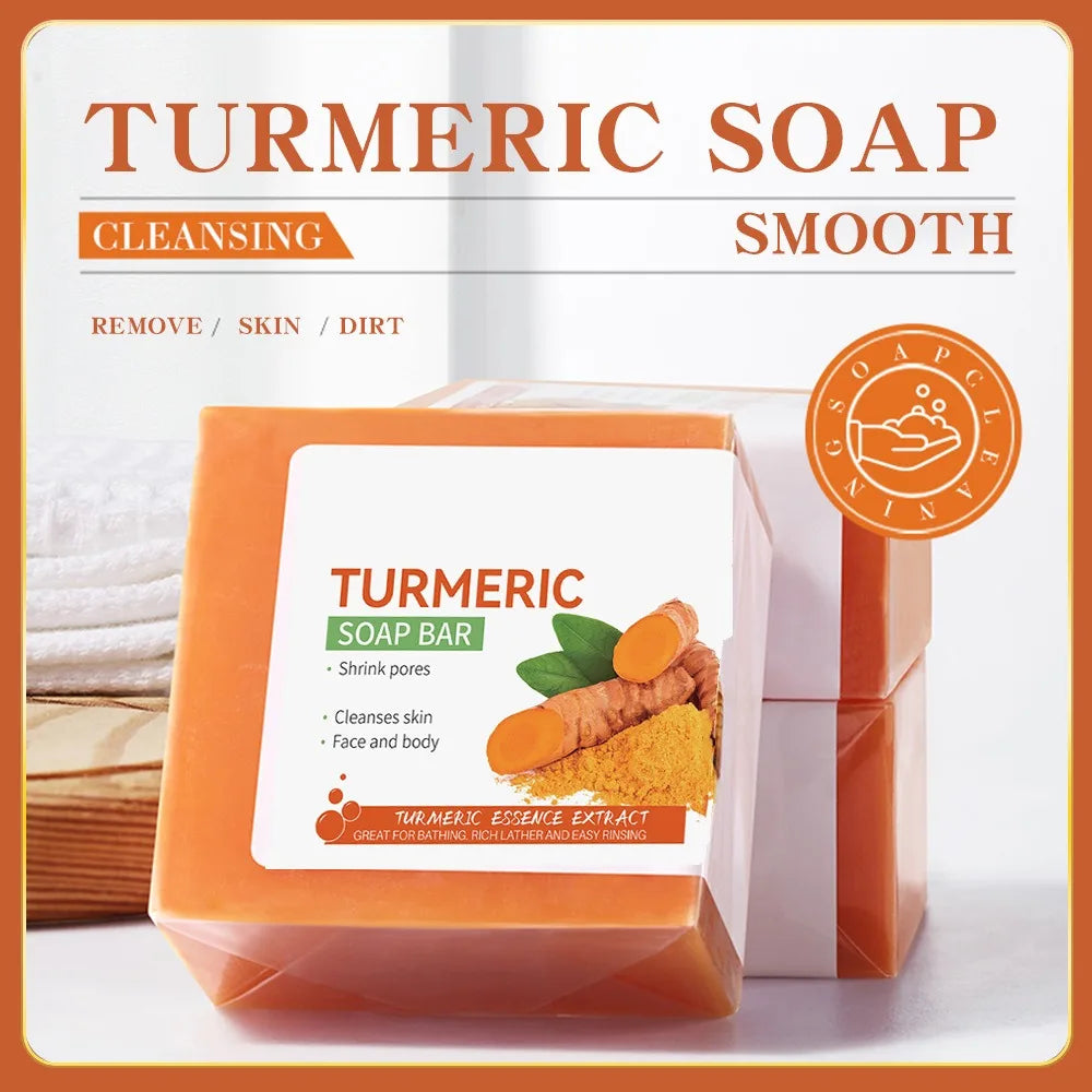 Revitalize Your Skin with Handmade Turmeric Soap - Brightening Cleanser for Body and Face, Perfect for Lightening Dark Underarms and Legs